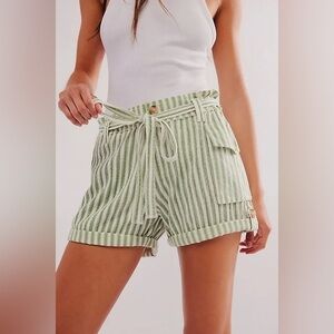 Free People FP One Harriet Striped Shorts NWOT